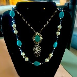 Costume jewelry necklaces.